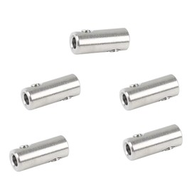 5 Pcs Wire Rope Clips, Stainless Steel 304 Hole Wire Rope Clamp, Silver, 2mm