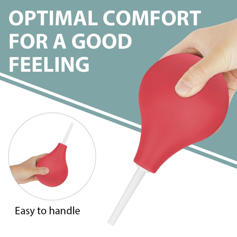 AOGOE 224 ml Po Shower Irrigator Intestinal Rinse (Red)