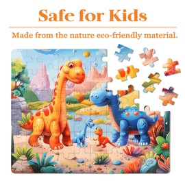 60 Piece puzzels for Kids Ages 4-8 8-10 3-5 jigsaws for Children Age 4 5 6 7 8 Jigsaw Puzzles for Children Kids Tollder Boys Grils Dinosaur Puzzles Puzzle B4