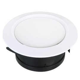 PATIKIL 5 Inch Round Air Vent, Adjustable Ceiling Diffuser Grill Cover ABS Louver Soffit Vent for Bathroom Kitchen Living Room, White