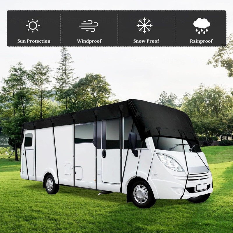 HFKJway Truck Camper Cover - 210D Oxford Cloth, Waterproof, Foldable