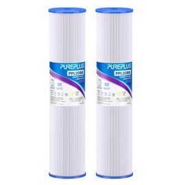 PUREPLUS 20" x 4.5" Whole House Pleated Sediment Filter for Well Water, Replacement Cartridge for ECP5-BB, AP810-2, HDC3001, SPC-45-1005, CP5-BB, ECP1-20BB, 2Pack