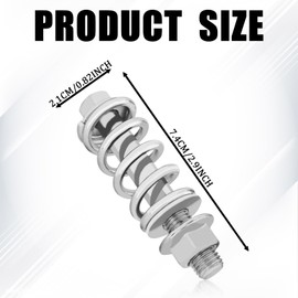 QQWD 2PCS Car Exhaust Manifold Bolts, Steel M10x1.5 MM Exhaust Flange Muffler Repair Kit with Springs & Nuts & Gaskets, Auto Parts Replacement Bolt Nut Hardware Kit for Exhaust System