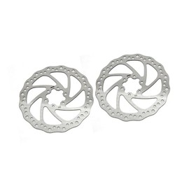 BULLSPANN Mountain Bike Disc Brake Rotor for Bicycle Diameter 160mm Stainless Steel 2pcs Silver Tone