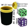 MEISHUNUK Dice Stacking Cup(Black) Set with 4 Pcs 19mm(Puple) and