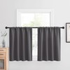 NICETOWN Grey Blackout Curtains 36 inches Long 2 Panels for