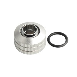 Dracaena 2 Pack G1/4 Thread to 3/8" ID, 1/2" OD PVC Hose Copper Adapter, Soft Tube Compression Fitting for Computer Water Cooling System, Silver