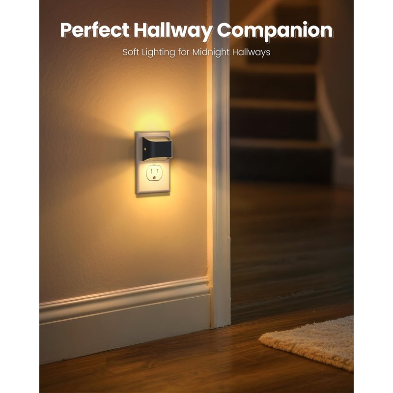 NIORSUN Night Lights Plug Into Wall, Auto Brightness Sensor Night
