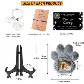 Moodmoon Dog Memorial Gifts for Loss of Dog,Pet Loss Sympathy Gift,Pet Memorial Stone,Dog Cat Passing Away Bereavement Remembrance Gift Basket for Friends Family(Paw)