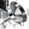 Walfos Extra Large Stainless Steel Funnel with Venting Slot, Kitchen