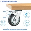Mateda 8 inch All Swivel Caster Wheels, Heavy Duty 4Pcs