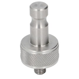 Prism Adapter Knurling Stainless Steel M8 Thread Survey Pole Adapter for RTK GPS Total Station Base Tripod