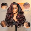 Alipearl 16 Inch 1B/99J Burgundy Lace Front Wigs Human Hair