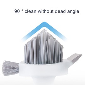 QUINTRA Scrubber for Bathroom Cleaning, 4-in-1 Floor Brush, Flexible, Stiff Bristles, Durable Scrub Cleaning Tool for Bathroom, Shower, Sink, (Green, One Size)