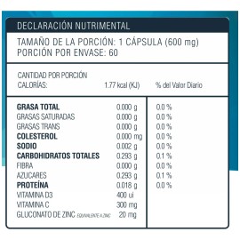 Vitamina D3 C Y Zinc 60 Cápsulas Energeios Suplemento 2 Pack Sabor Sin sabor