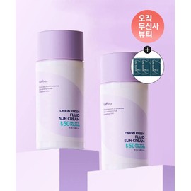 EzaenTree Isntree [2PACK] Onion Fresh Fluid Sunscreen 50ml (+Gift: Kim PDRN Mask 3ml 3pcs)