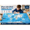 Carethos Kids World Map Desk Mat, Educational PU Leather Table