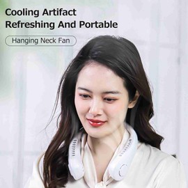 Fan 3 Gear Portable Leafless Hanging Neck 2600mAh Large Capacity Lazy Air Conditioner USB Handheld Small Fan