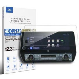 INNOSURE Tempered Glass Screen Protector for (2024/2025) Toyota Grand Highlander & Highlander Hybrid XLE/Limited/Platinum 12.3 Inch Infotainment Touchscreen (HD Clear)