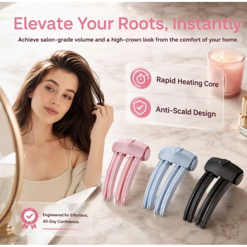 Electric Heating Hair Top Alat pemanas elektrik Clip Teeth Increase