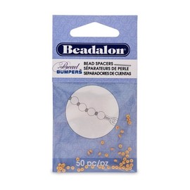Artistic Wire Beadalon Bead Bumper 2 mm Oval Gold, Pack of 50
