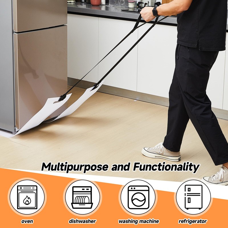 Soaoo 4 Set Appliance Slider with Pull Strap Appliance Mover