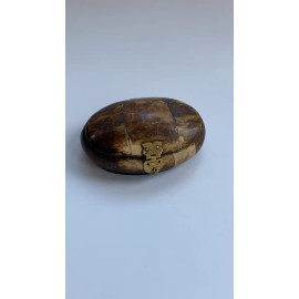 Small Primitive Oval Bone Box- Antique Reproduction