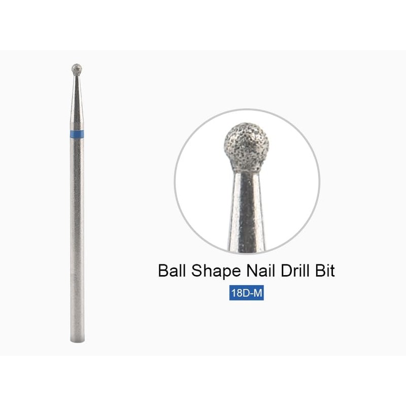 Rolabling 12 Sizes Ball Shape Nail Drill Bit Nail Polish