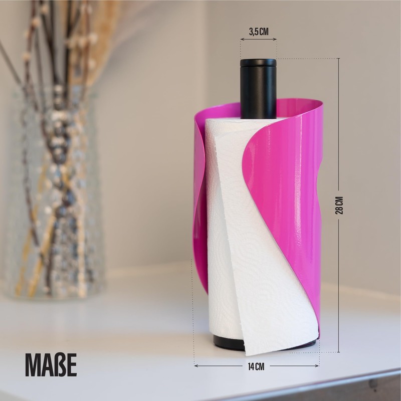 Steel Function 28 cm K?chenrollenhalter Pisa Farbe: Pink
