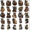 Unbranded 10pcs Steampunk Dog Stickers- Scrapbooking, Journal, DIY Crafts &