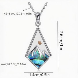 Acun Mustard Seed Necklace Stainless Steel Inspirational Faith Jewelry with Mountain Pendant Gift for Women & Men-B