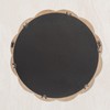 UPPER DECOR 24 Inch Round Wall Mirror, Whitewashed Wooden Frame