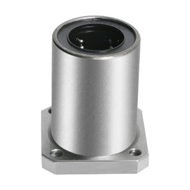 Aopin LMK25UU Square Flange Linear Motion Ball Bearing, ID 25mm, OD 40mm Linear Ball Bearings Sae52100 Carbon Steel, 6 Rows of Steel Balls, Great for CNC, 3D Printer, Linear Rail Guide