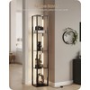 GOEBLESON 64.2" Display Shelf with Light, Modern Corner Floor Lampe