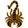 Large Scorpion Back Patch Yellow - 19.6 x 28 cm