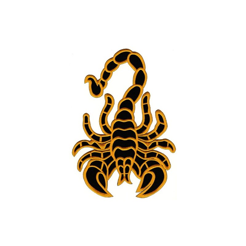 Large Scorpion Back Patch Yellow - 19.6 x 28 cm