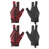 PATIKIL 3 Finger Pool Glove Left Hand, 2 Pcs Billiard