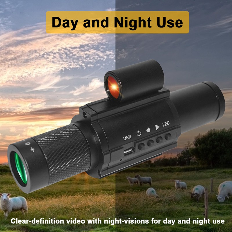 Portable Monocular Night-Visions Sight Device Day Night Use Telescopes 1.54inch