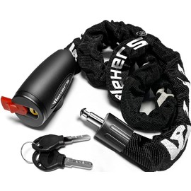 Bicycle Lock - High Security Level Chain Lock - Bicycle Lock Approx. 97.5 cm Long | 6 mm Thick - High Performance Bicycle Locks with 2 Keys for Bicycle, Motorcycle, Gate, Fence, Grill etc