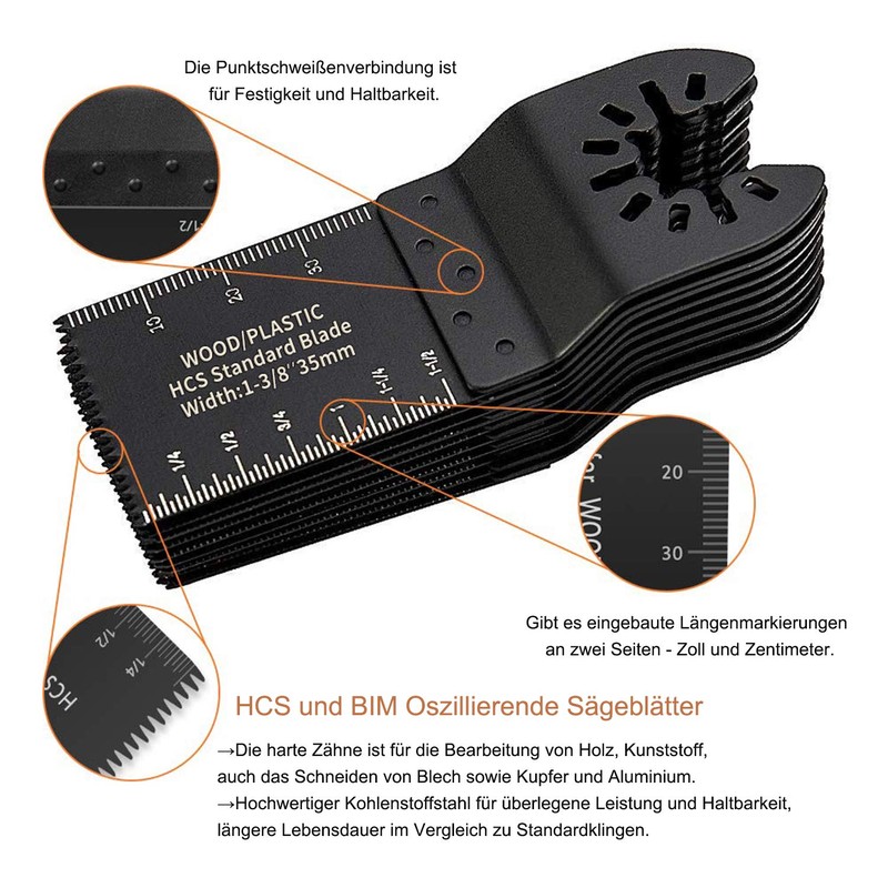 Jerbor Saw Blades Kit 28-Piece Multitool Oscillating Tool Accessory for