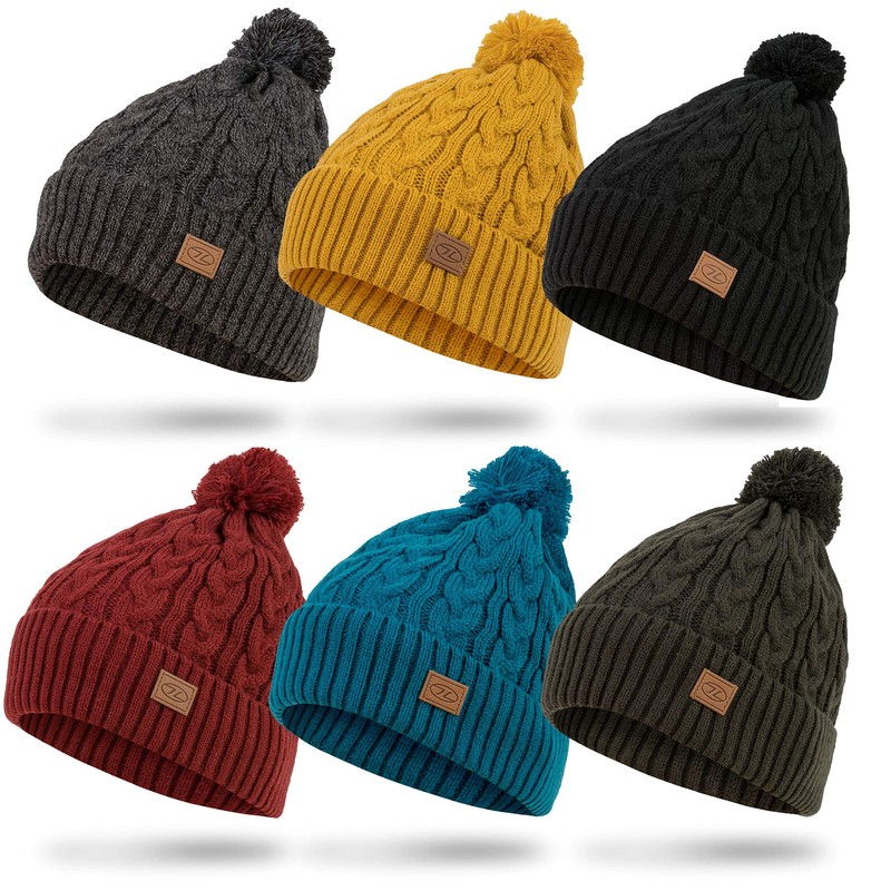 BEIRA LINED BOBBLE HAT (Black)