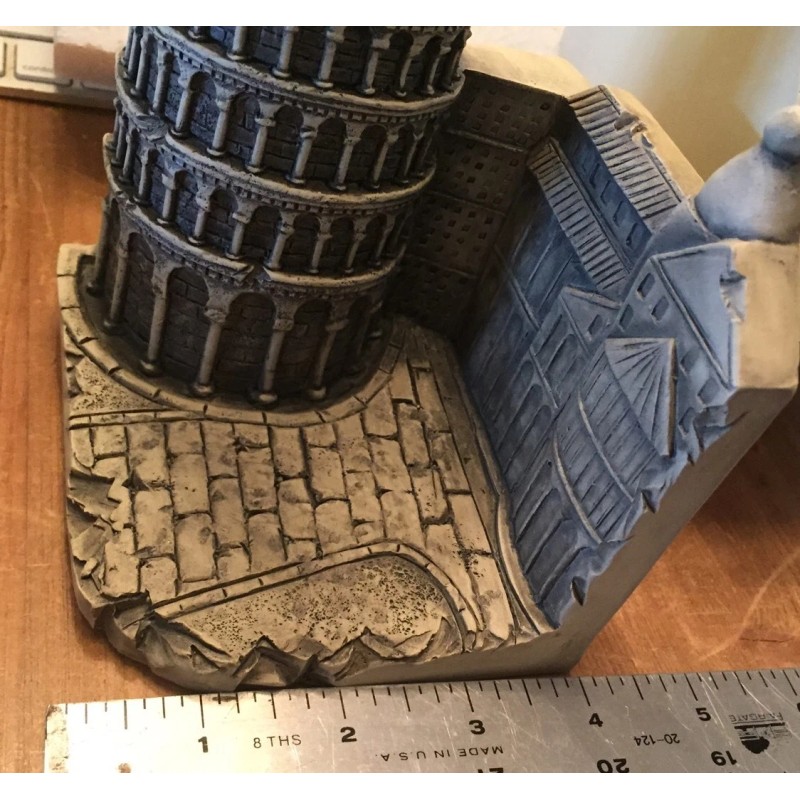 Statues & Models Leaning Tower of Pisa Bookends NIB. Free