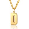 Gold Letter Chain Men & Women Initial D Pendant Necklace