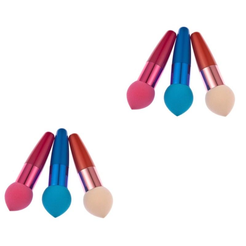 NOLITOY Sets Cosmetic Brush Set Droplet Makeup Sponge Latex Powder