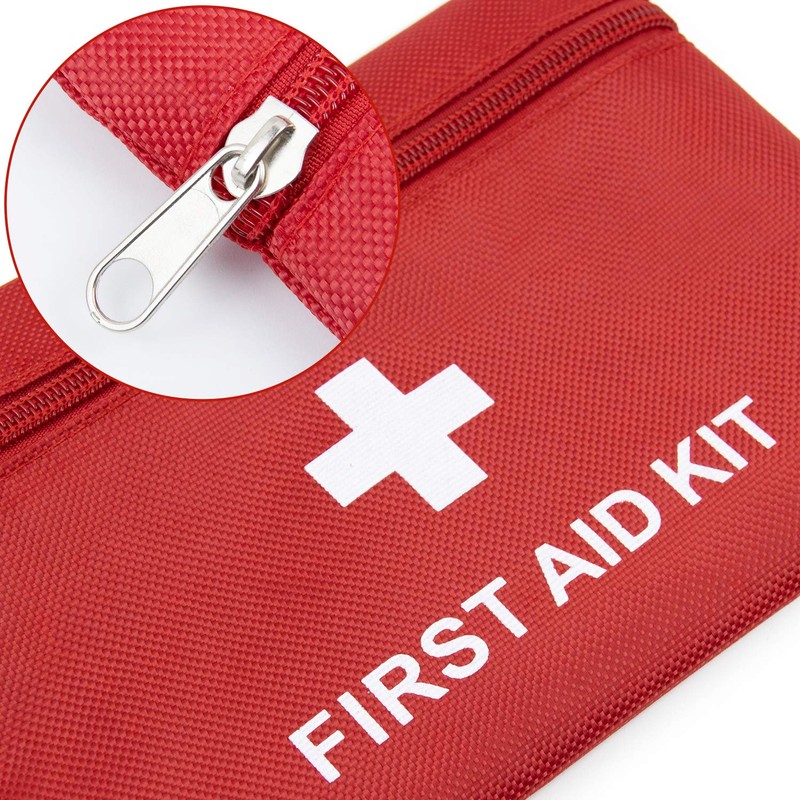 AUEAR, 5 Pack First Aid Kit Empty Pouch Bag Red