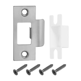 uxcell 2 Set Door Strike Plate, 70mm x 40.3mm Stainless Steel Latch Deadbolt Replacement Lock Strike Plate for Door Frame Door Jamb Reinforcement, Grey