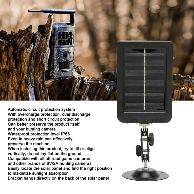Hunting Camera Solar Panel IP66 Waterproof Portable Small Solar Battery