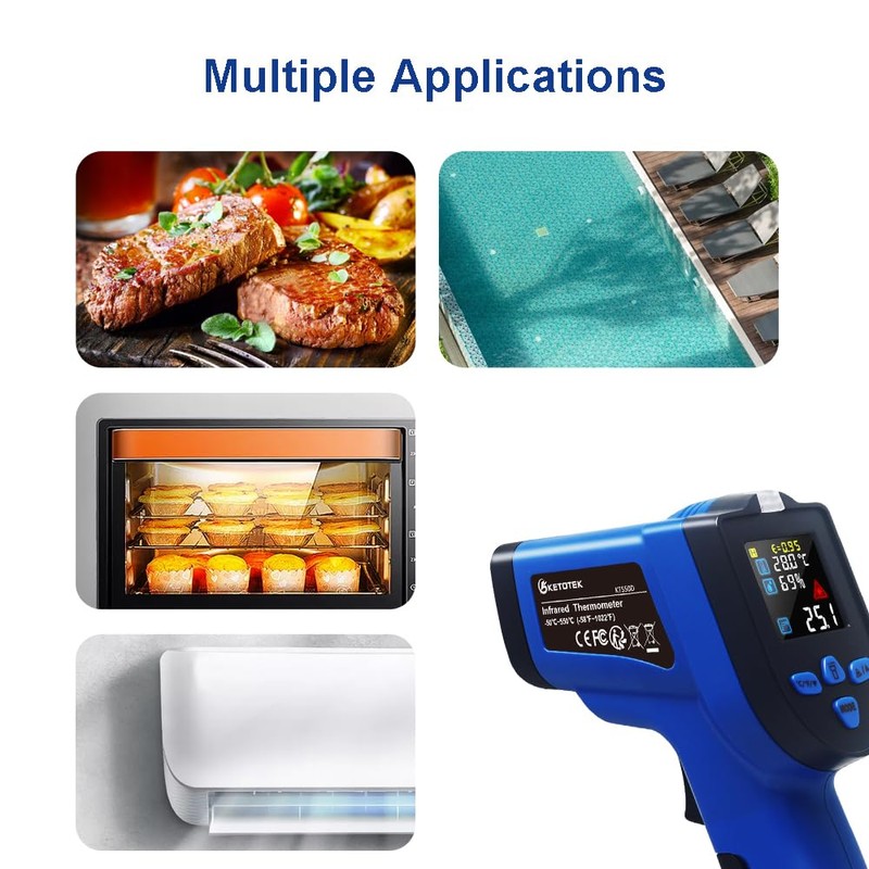 Ketotek Infrared Thermometer, Laser Temperature Gun Non Contact -58 to