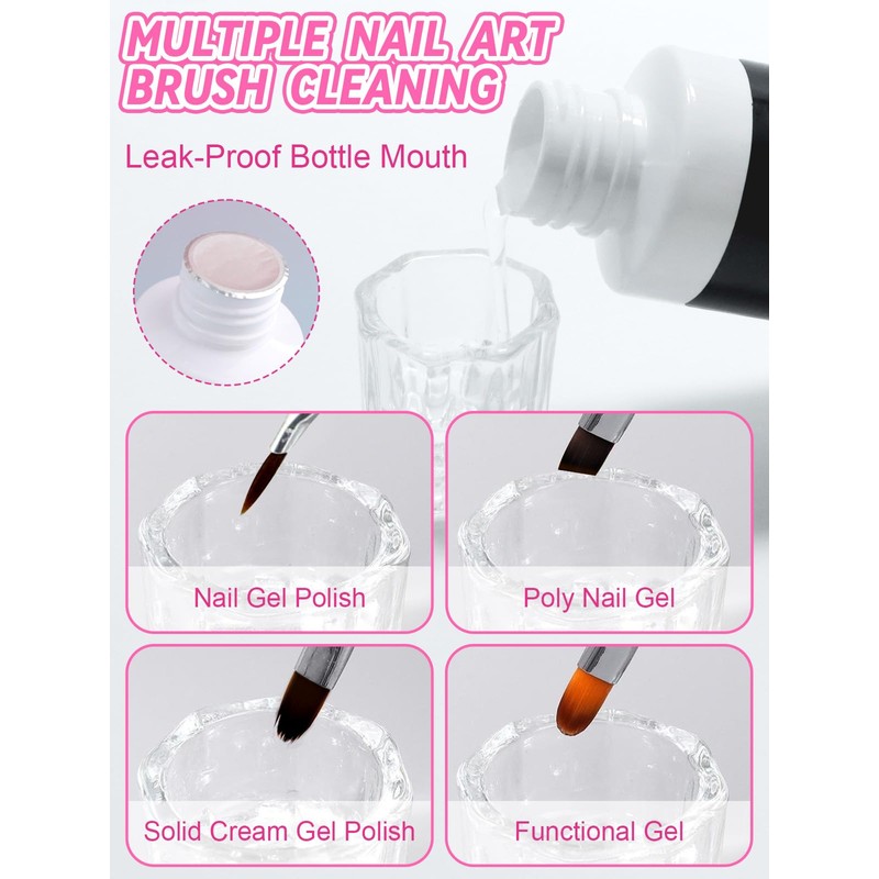 EBANKU Poly Gel Slip Solution Kit - 75ml Anti-Stick Nail