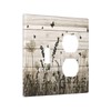 Lhdlnn Brown Rustic Wildflower 1 Toggle 1 Outlet Combination Light